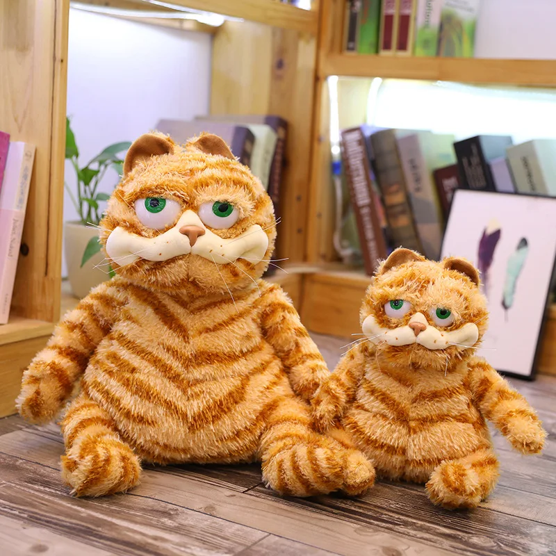 Garfield Lifelike Yellow Cat Soft Filled Plush Doll Baby Family Companion Bed Decoration Creative Fat Cat Children Toys Boy Gift