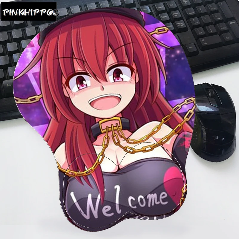 PINKHIPPOS Non-slip Soft wrist rest Hecatia Lapislazuli 3D silicone MOUS MAT wrist The Touhou Project anime mousepad 3d playmat