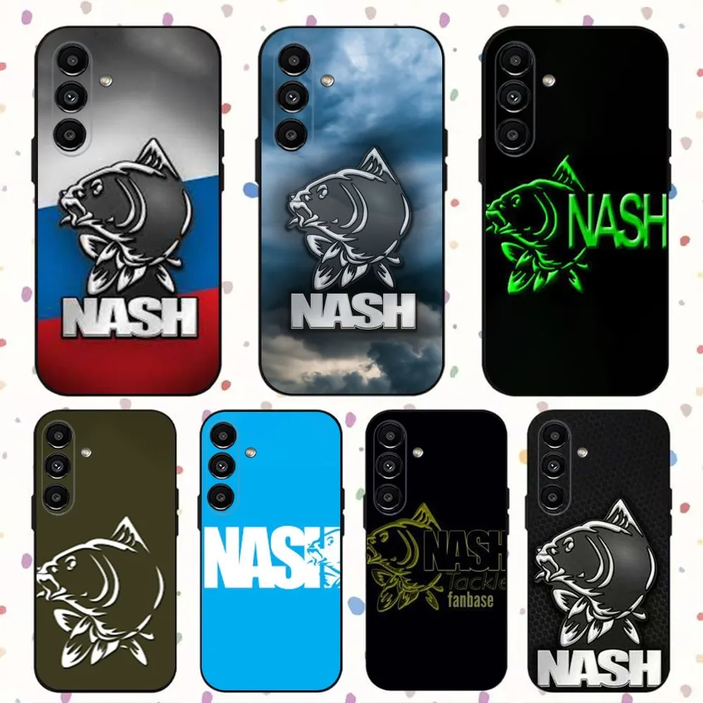 Чехол для телефона с логотипом Nash Fishing Samsung S24 S21 S22 S23 S30 Ultra S20 Plus Fe Lite Note 10 9 блестящий
