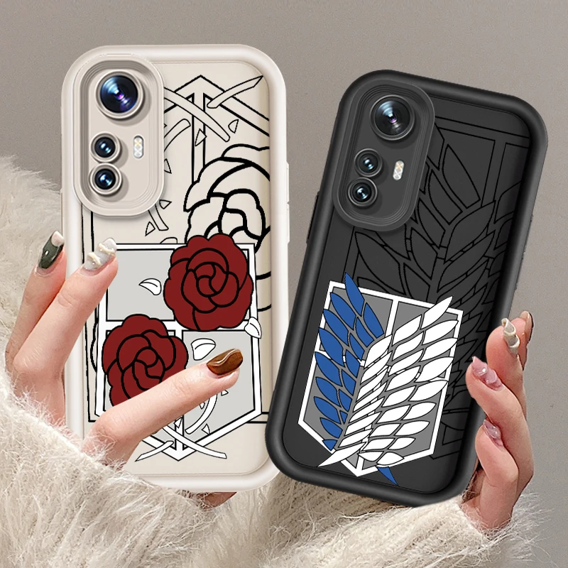 A-Attack On TTitan Logo For Xiaomi 12T 11 Lite Poco F5 F4 F3 F2 M3 Pro X5 X4 X3 GT 4G 5G Eye Cover Capa Fundas