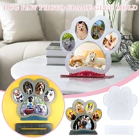 photo frame decorative resin molds including dog paw photo frame ornaments silicone mold with bracket pendant crafts