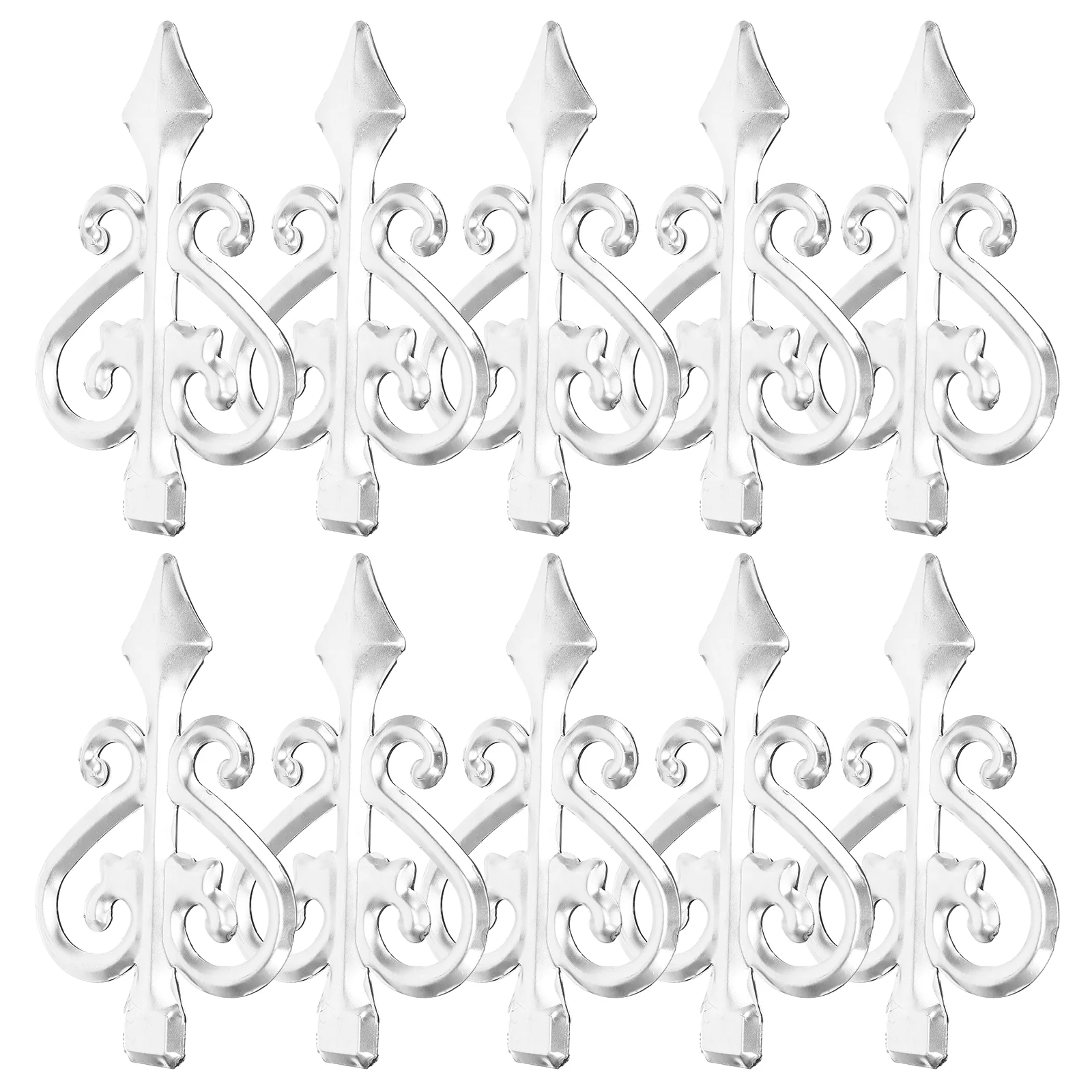 

10 Pcs Protective Tips Ornamental Fence Topper Post Finials Outdoor Fencing Toppers Deck Railing Spears Gun Point