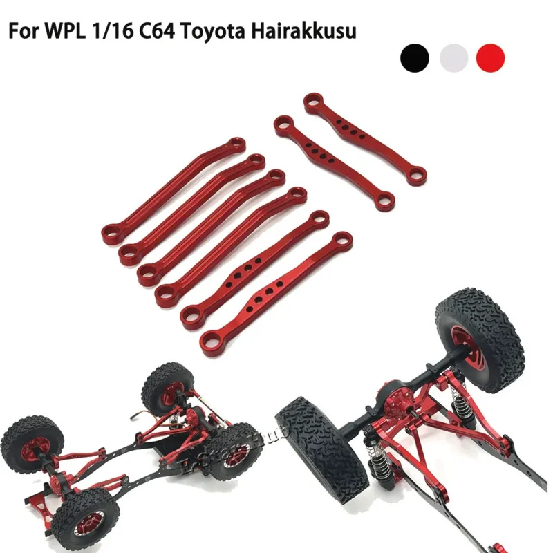 Передние и задние фиксированные Тяговые стержни для WPL 1/16 C64 Toyota Hairakkusu