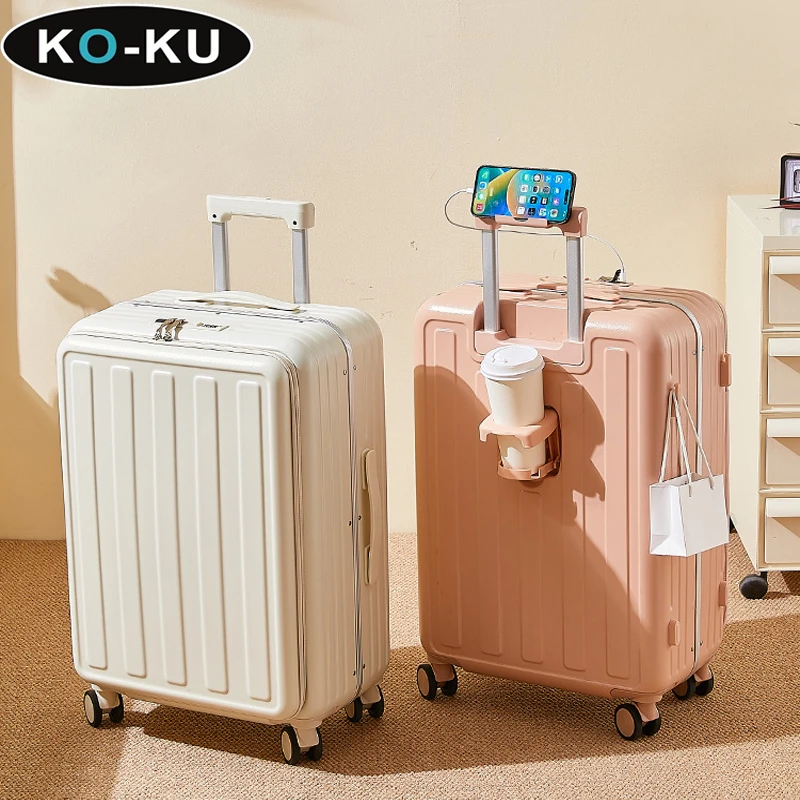 KO-KU Deep Warehouse Чемодан с алюминиевой рамой 26-дюймовый чемодан большой вместимости