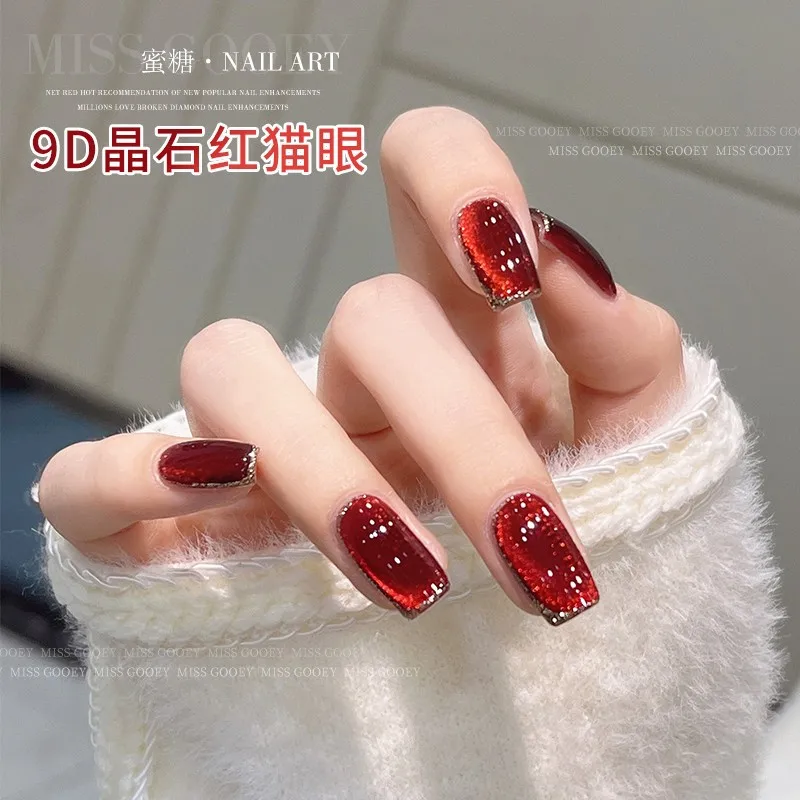 10 мл Cherry Red Crystal Cat Eye Гель-лак для ногтей 9D Хамелеон Магнитный гель Soak Off УФ-лак для ногтей Гель для маникюра Маникюрный салон (art.: 3920cb396c2e8) - 3920cb396c2e8