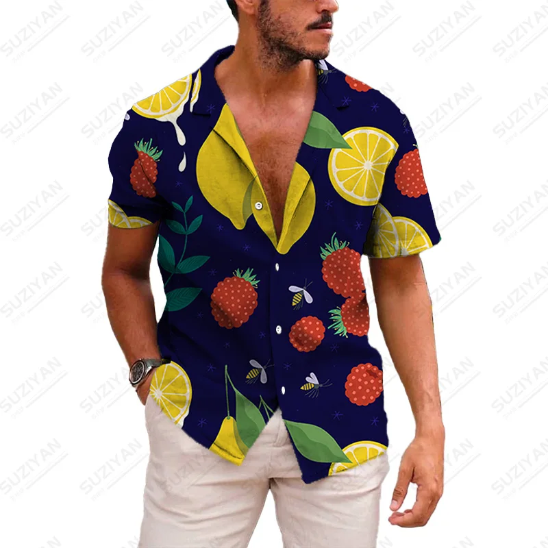 

Summer Men Plants Features Shirts For Men Free Vintage England New Clothes Shirts For Men Collar Korean Version Japanese