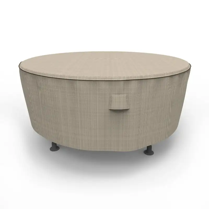 

XLarge Brown / Beige Patio Outdoor Round Table Cover, English Garden Manteles para mesa para eventos de tela Wedding table Mexic