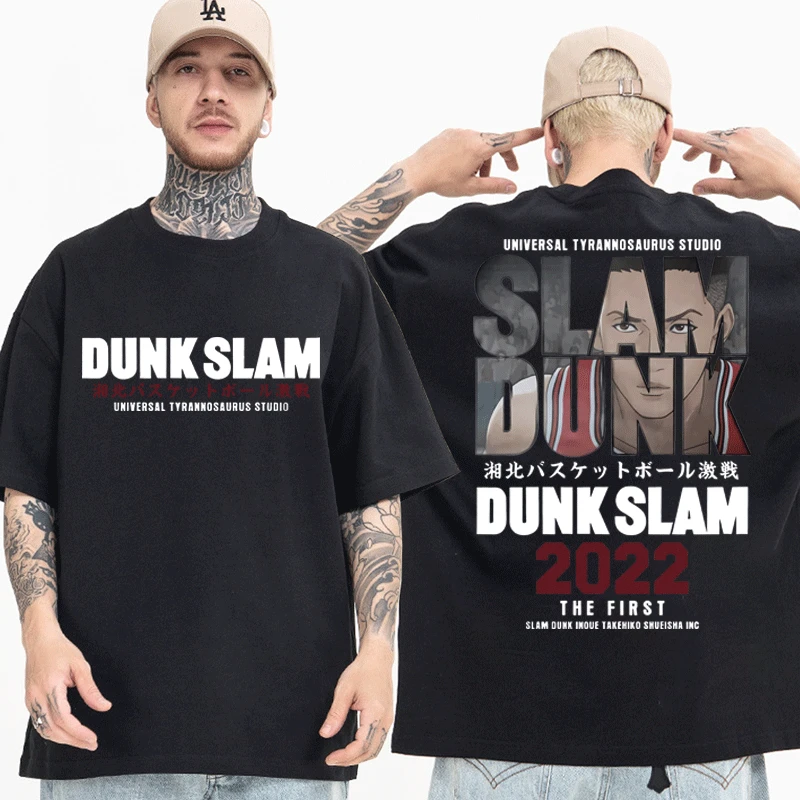 

Japanese Anime Slam Dunk Shohoku Basket Ball Team T Shirt Oversized Cosplay Clothes T-shirt Black Oversized Short Sleeves Tees