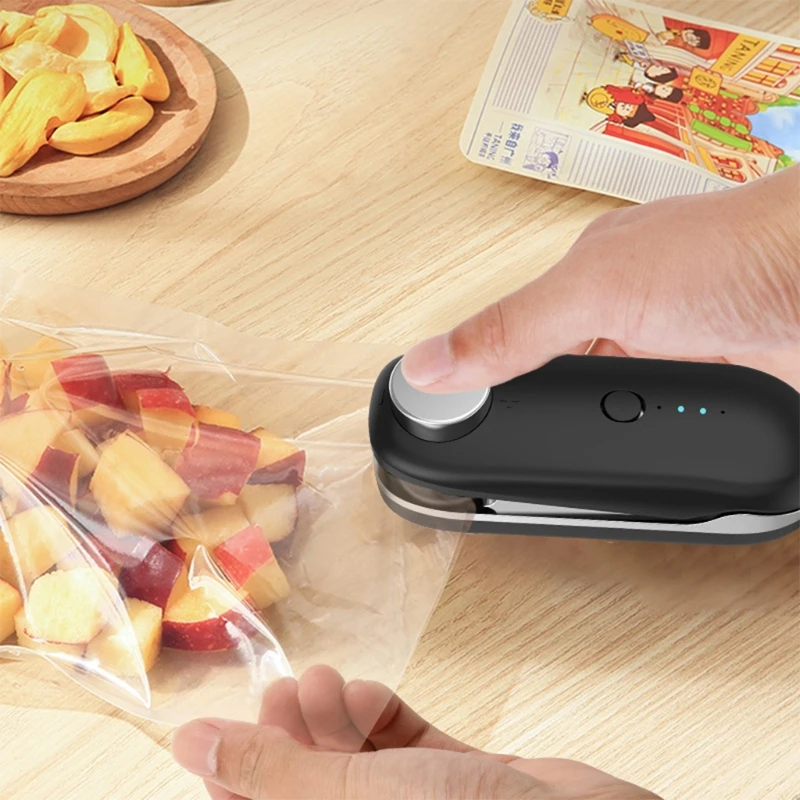 

Mini Portable Bag Heat Sealer USB Rechargeable Handheld Heating Food Storage Plastic Sealing Machine Clip with Refrigerator