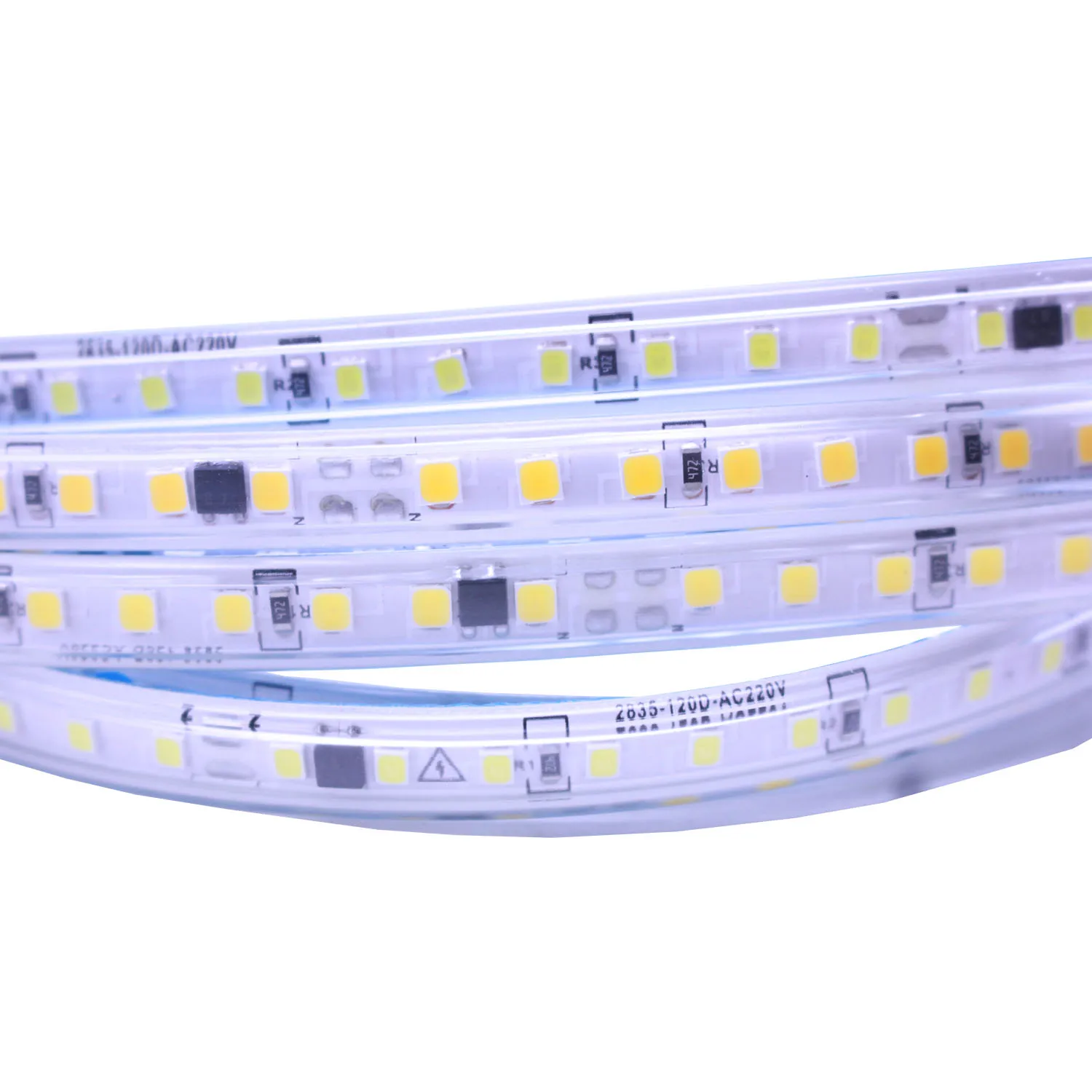 

1/2/3/5/6/7/10/15/20M AC220v 230v 2835 led strip light 120led/m with ic ip68 waterproof decoration 4000k white/warm white string