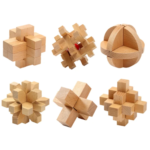 Classic Puzzle - 3D Wooden Interlocking Burr Puzzles 5