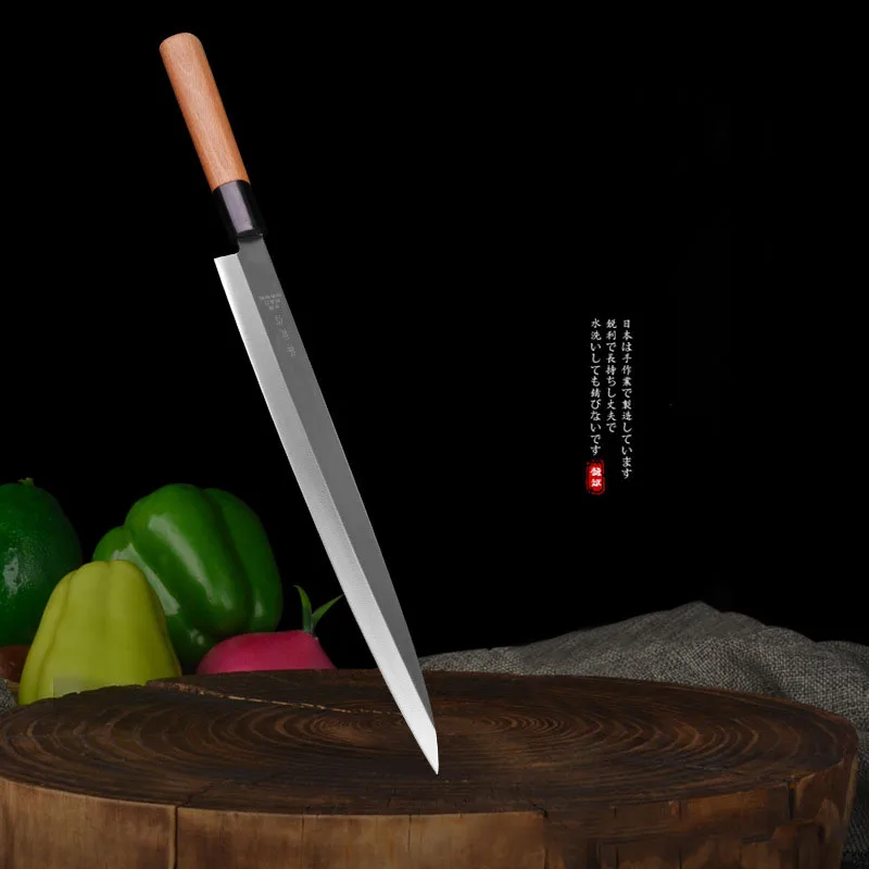 

Pro Japanese Chef Knife Sushi Knife 9.5/11/12 Inch Sharp Fish Slicing Sashimi Filleting Cleaver Kitchen Knives 사시미 회칼 사시미칼
