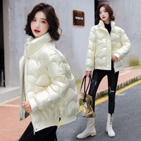 2022 warm autumn winter women coats fashion long sleeve zipper coats solid slim thick female casual bread outerwear m 3xl