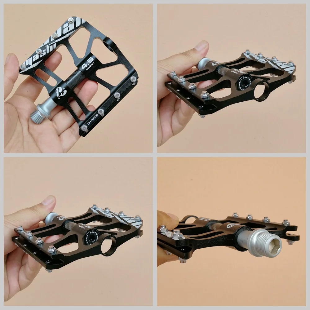 G266 велосипедная педаль из углеродного волокна материал 3 подшипника Perrin педаль широкая удобная