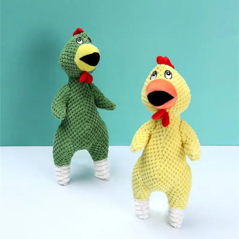 

Screaming chicken Pets Dog Toys Squeaky Sound Funny Plush Chew Toy Small Medium Dogs Interactive Corduroy toys