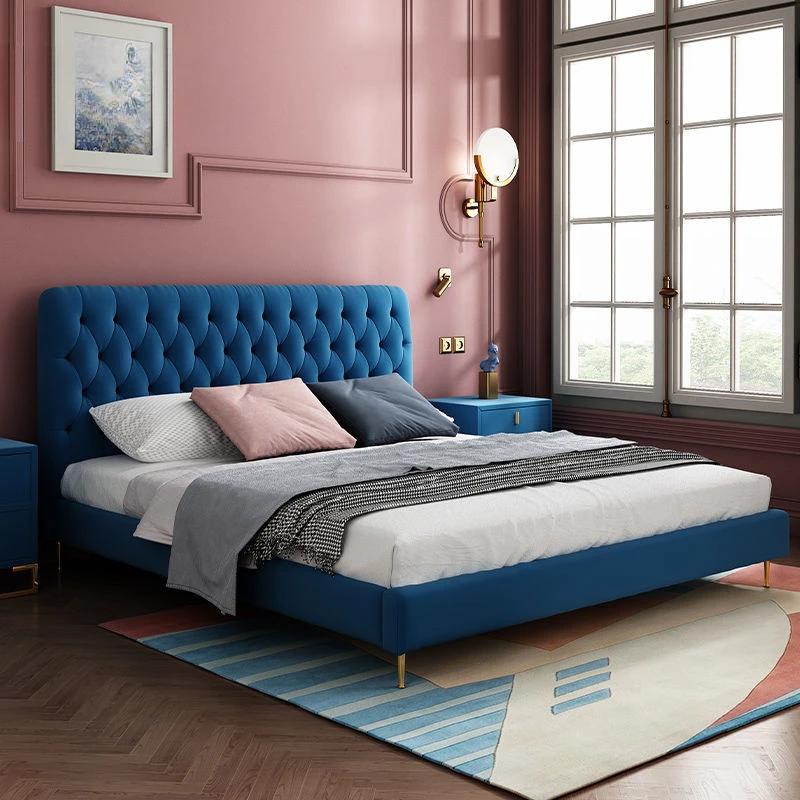 Дизайнерская европейская двуспальная кровать Princess Storage Квартира в американском