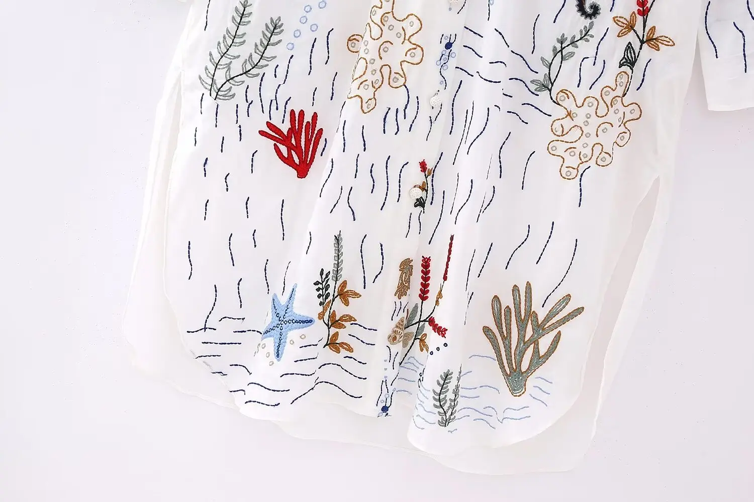 Женская блузка TELLHONEY из полиэстера в пляжном стиле