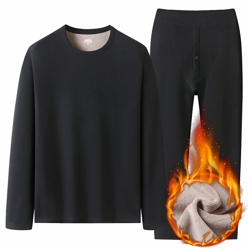 

New Arrival Fashion Suepr Large Winter Men's Round Neck Plush Men's Warm Autumn Clothes Pants Plus Size 2XL 3XL4XL 5XL 6XL 7XL