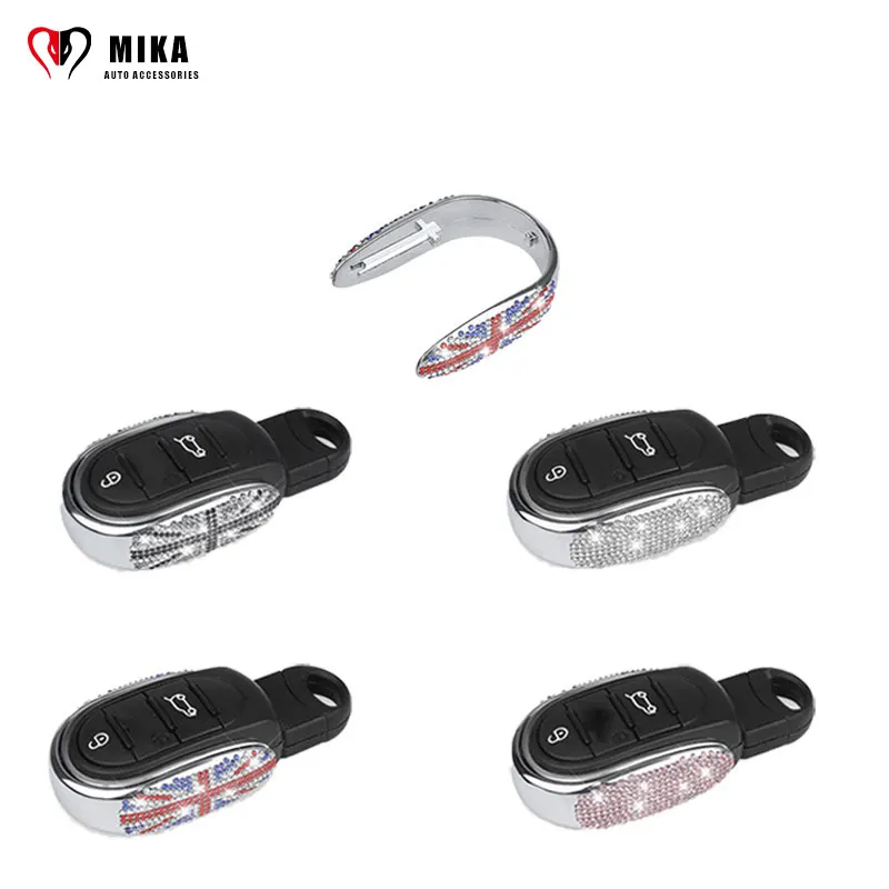 

NEW Car Accessories Key Case Cover For Mini Cooper F54 F55 F56 F60 Remote Diamond Alloy Protect Shell Holder Auto Decoration
