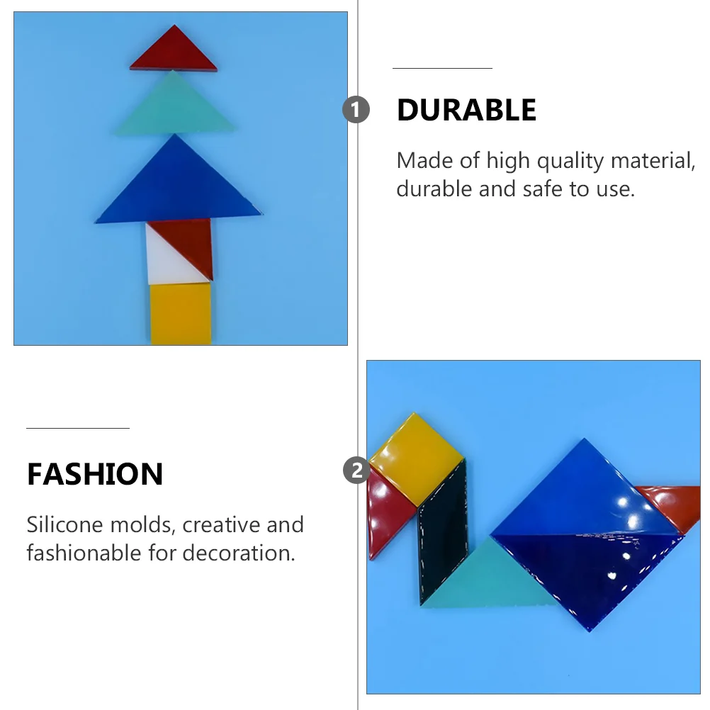 Танграм Форма DIY Кристалл Эпоксидная Силиконовая Головоломки Смола Литейные