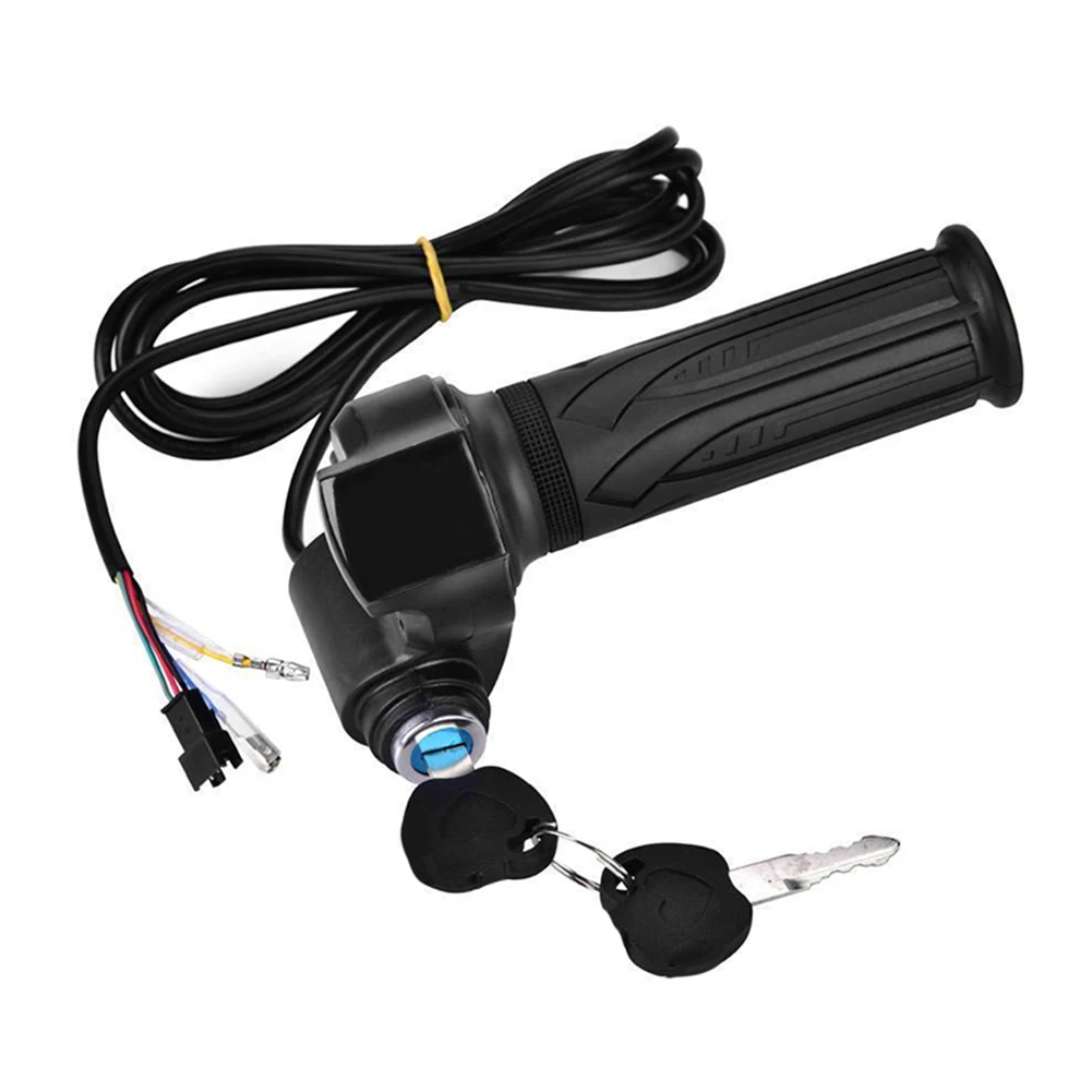 

Electric Bike Scooter Throttle Grip Handlebar Ebike Accessories LED Display Meter 24/36/48/60/72V With Power Switch Cycling