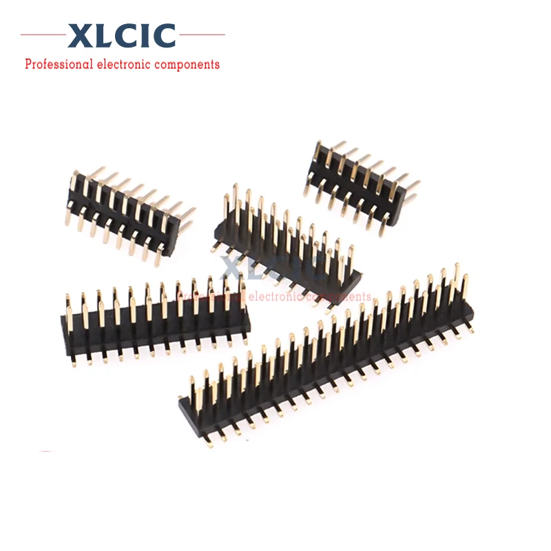 

10PCS SMD SMT 1.27mm Strip Double Row Male Pin Header Socket pitch strip connector 2*3/4/5/6/8/10/20/40P