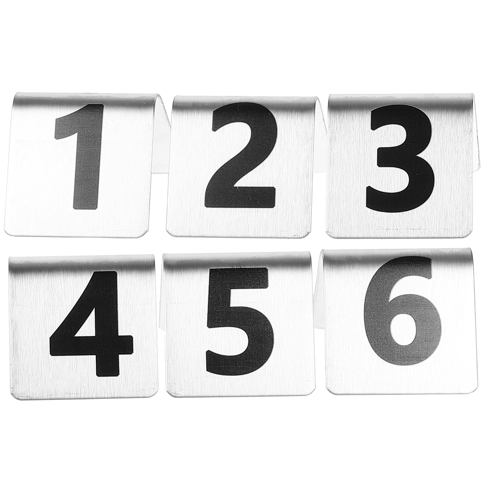 

6 шт., многоразовые цифры для стола, из нержавеющей стали