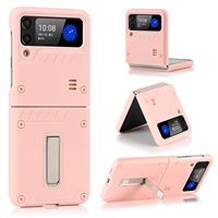 z flip 3 case with stand holder phone cover for samsung z flip 3 5g cases flip3 zflip3 shockproof back for galaxy z flip 3 case