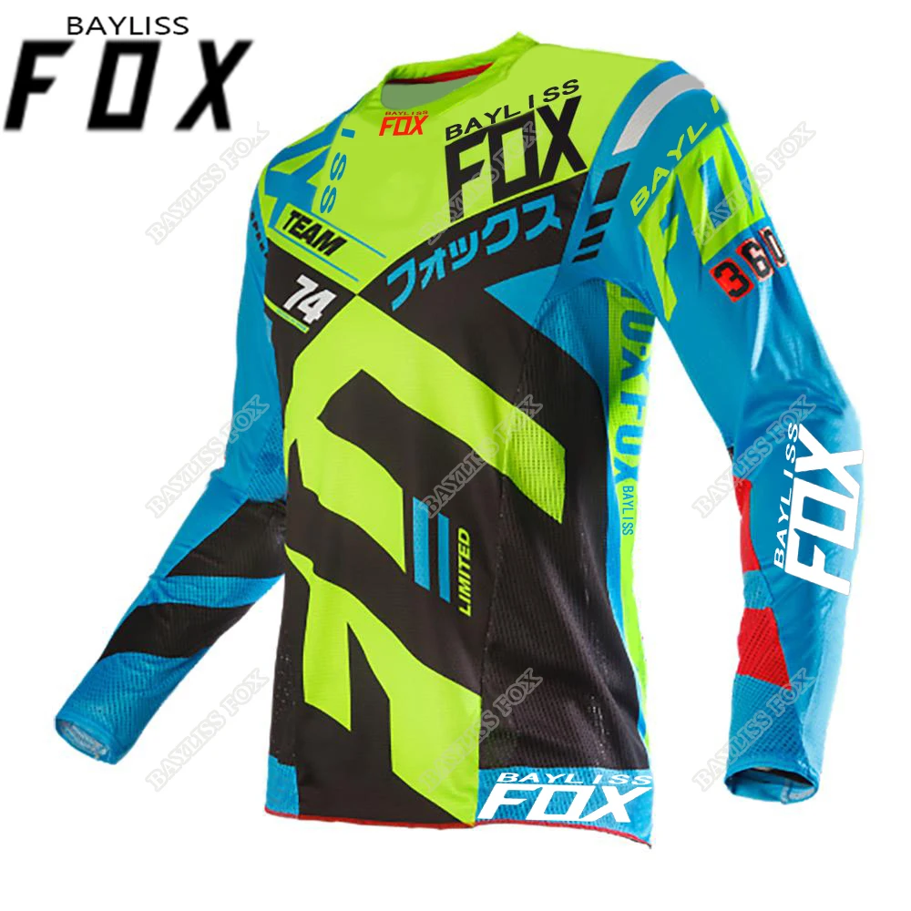 Трикотажная футболка Bayliss FOX красная синяя MX MTB 360 Мужская одежда для мотокросса