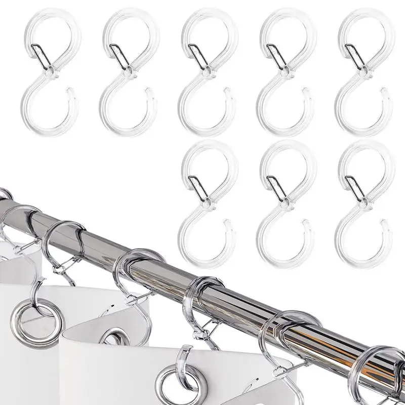 

S Shape Hooks Plastic Steel Multi-function Railing S Hanger Hook For Closet Clothes Towels Hangings Plants Outdoor Storage Tool