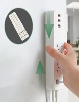household wall mounted plug in rack hole free router plug in head tissue box holder self adhesive seamless cable rack