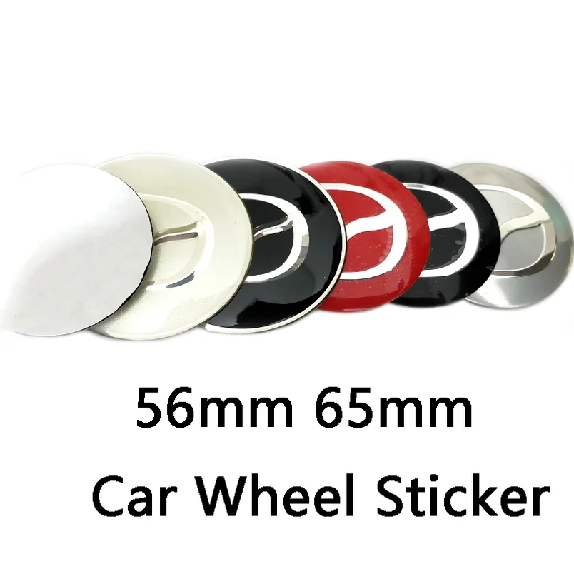 

4pcs 65mm 56mm Wheel Hub Center Caps Rims Dust-Proof Cover Sticker For Mazda Car Logo Emblem Badge Exterior Parts Accessories