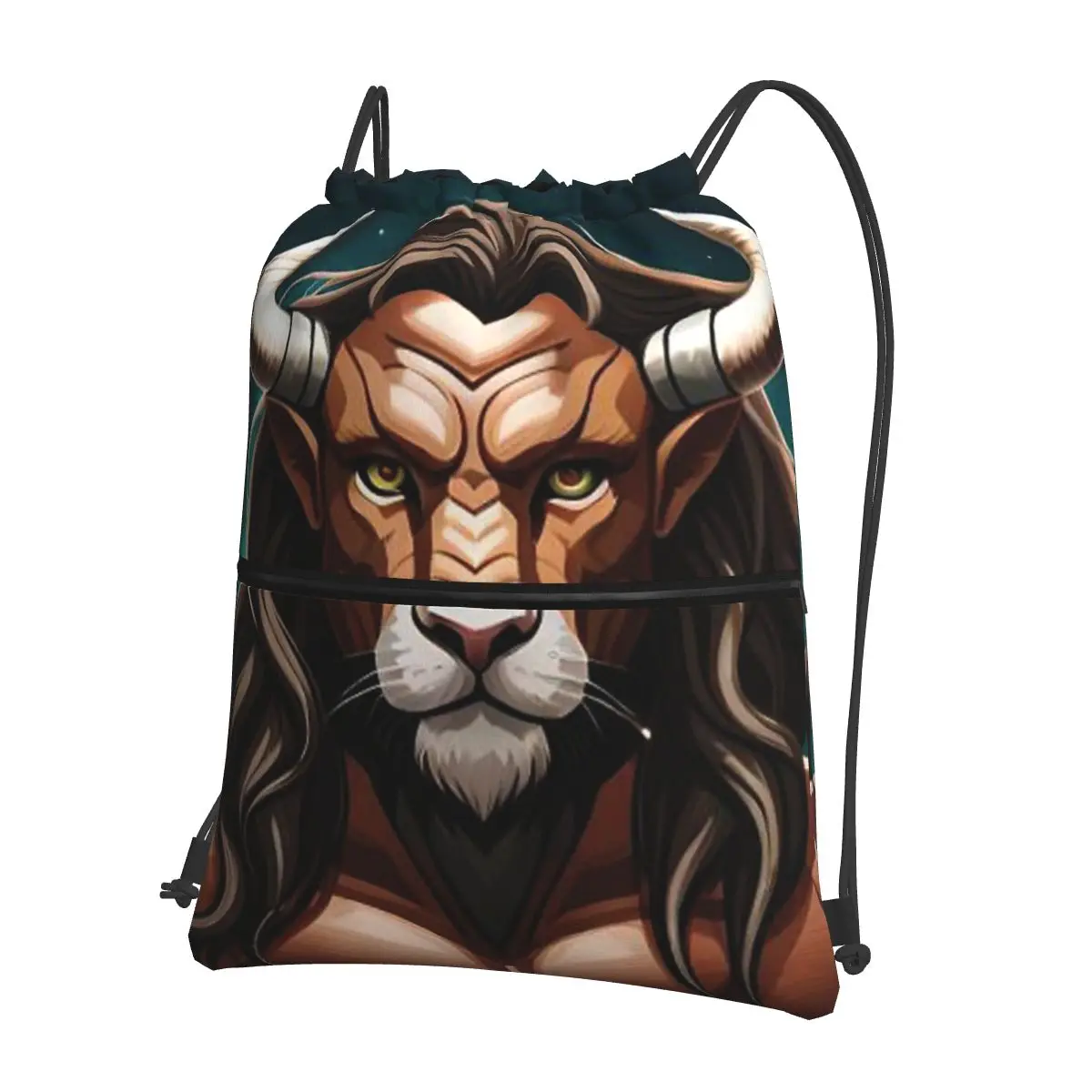 

Minotaur Portrait A Mythical Tribute To Strength And Mystery Backpacks Drawstring Bag Drawstring Bundle Pocket Book Bags School
