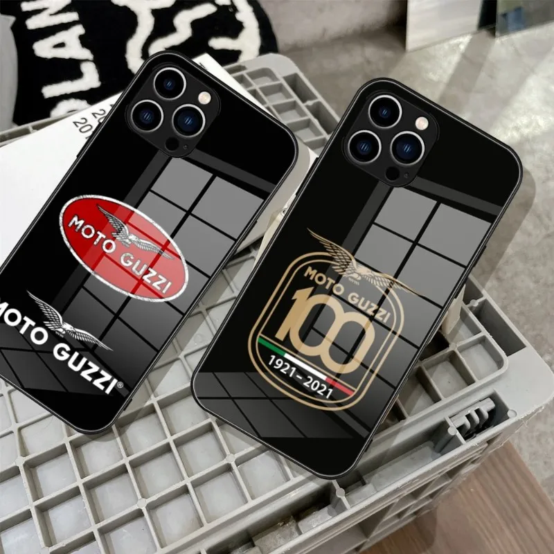 

Motoguzzi Phone Case Tempered Glass For IPhone 14 13 11 12 Pro 8 7 Plus X 13 Pro MAX XR XS MINI SE 2020 Covers