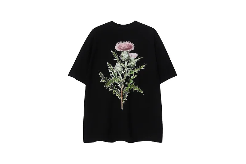 

Футболка LANVIN с круглым вырезом и коротким рукавом для мужчин и женщин, модная люксовая брендовая повседневная с принтом кролика, с коротким рукавом