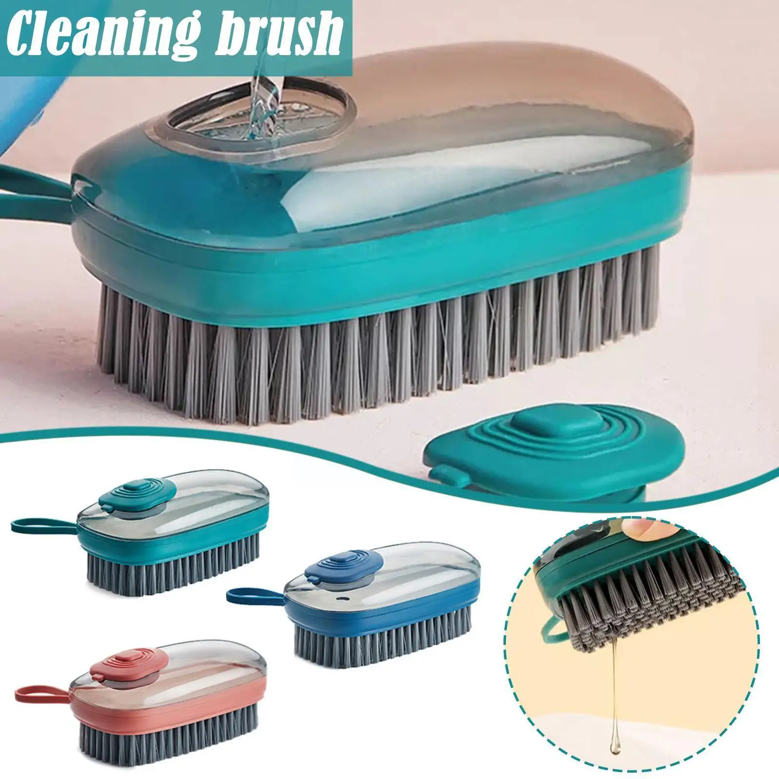

Multifunctional Small Brush Clothes Shoes Scrubbing Brush Cleaning Brush Household Clothes Minimalist Plastic Handle H1T3