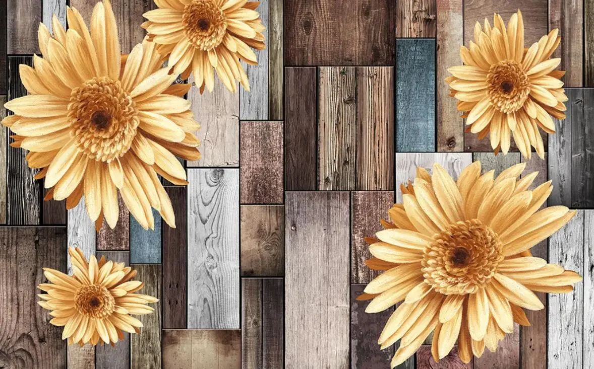 

Индивидуальные фотообои из деревянных панелей для декора стен в гостиной, фон для телевизора, 3D-обои для стен в спальне