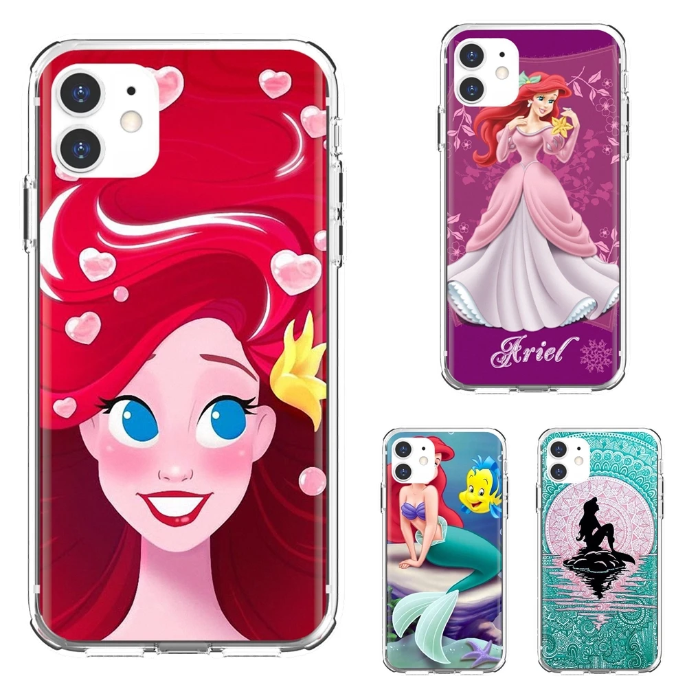 

For iPhone 10 11 12 13 Mini Pro 4S 5S SE 5C 6 6S 7 8 X XR XS Plus Max 2020 Ultra Thin Case Ariel-The-Little-Mermaid