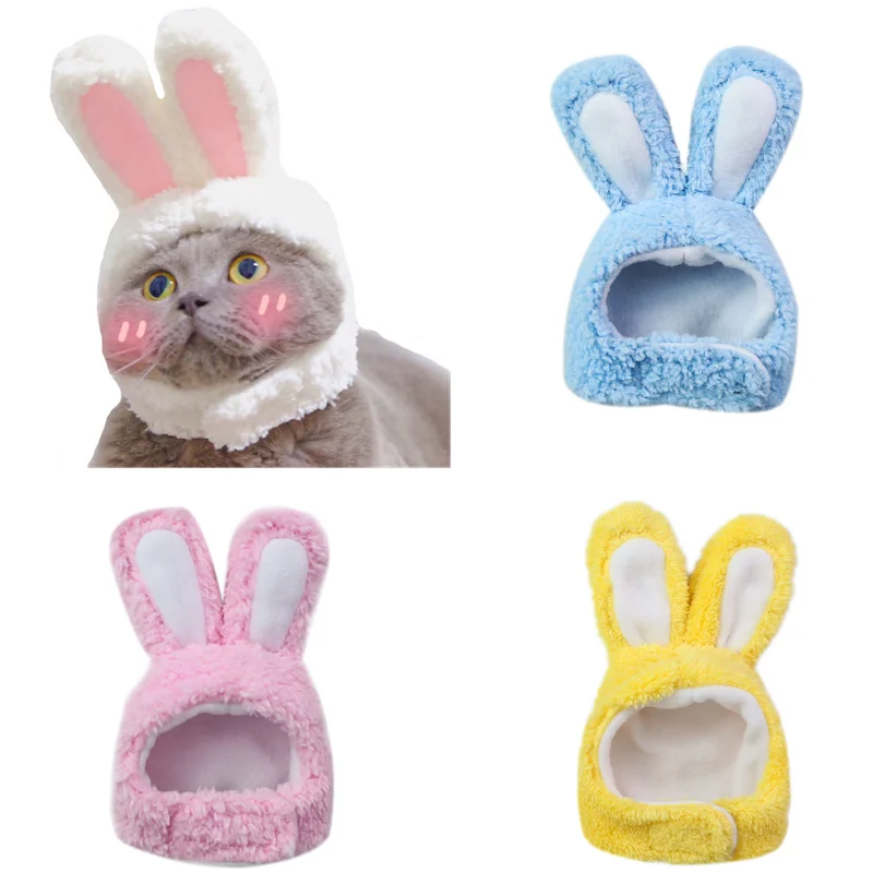 

New 1PC Funny Pet Dog Cat Cap Hat Costume Warm Rabbit Hat New Year Party Christmas Cosplay Accessories Photo Props Headwear