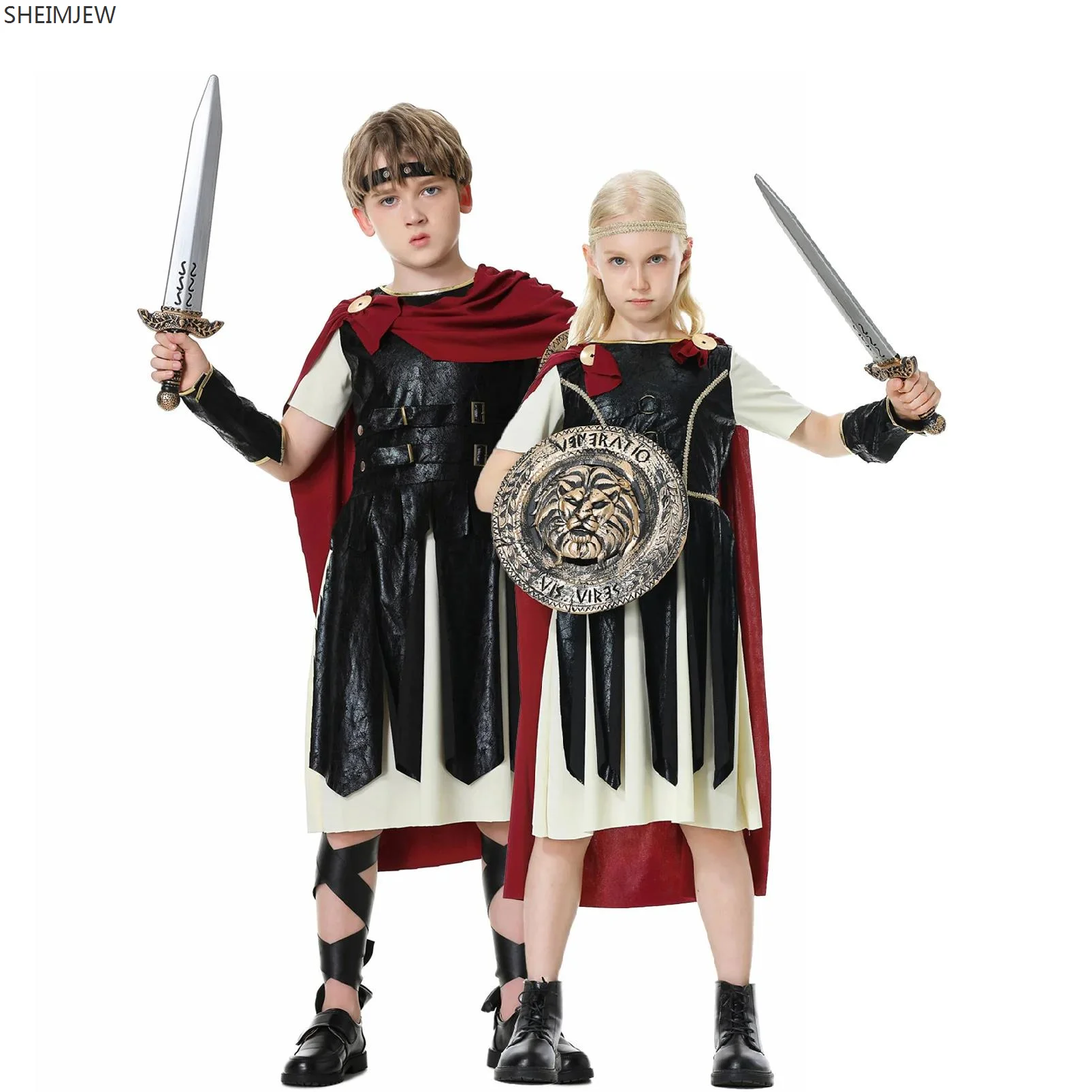 Костюмы для косплея унисекс древний римский спартанский гладиатор детский