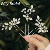 3pcslot bridal hair pins for women rhinestone wedding hair accessories hairpin bride headpiece party jewelry bridesmaid gift