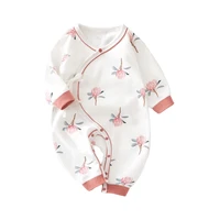 newborn rompers infant cute baby clothes pure cotton 0 6 month baby summer long sleeve jumpsuit infant baby onesie