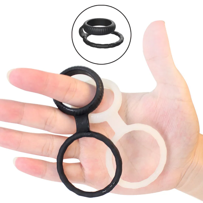 Мужское силиконовое кольцо для пениса с задержкой эякуляции, ограничителем семенного мешка и растяжкой яичек Nillo Pene Секс-игрушки для мужчин.