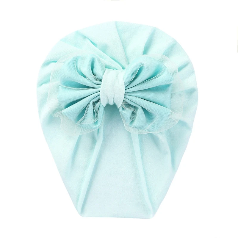 

67JC Infant Turban Hat Baby Hospital Hat Bow Headwear for Infant 0-2Year Baby Photography Accessories High Elastic Beanie