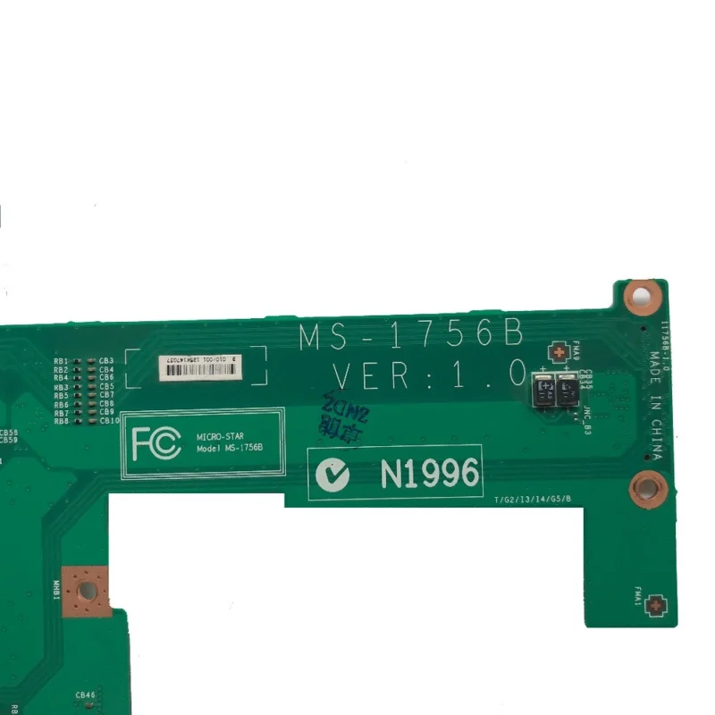 Для MSI GE70 MS-17561 MS-1756 USB порт печатная плата