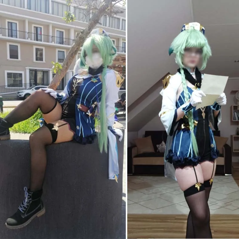 Косплей-костюм Game Genshin Impact сахароза косплей-костюм полный комплект с париком