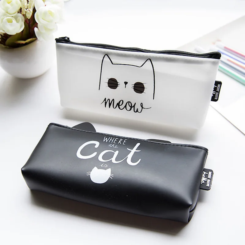 Chinese Kawaii Cat Pencil Bags Student Pencil Case Cute Storage Bag Pen Box Stationery Pouch School Supplies