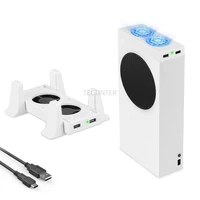 for xbox vertical stand with 2 cooling fans series s 3 speed cooler for xbox series s game console holder with 2 usb ports