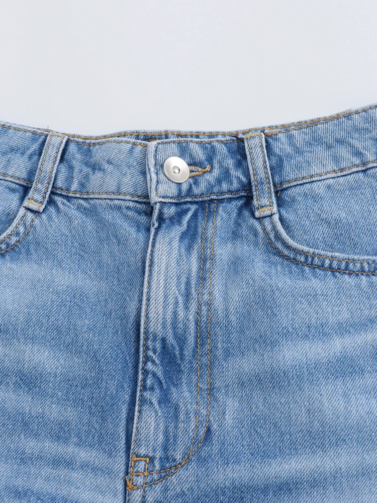 Шорты-бермуды KAOPU ZA женские джинсовые винтажные штаны с пятью карманами Боковым