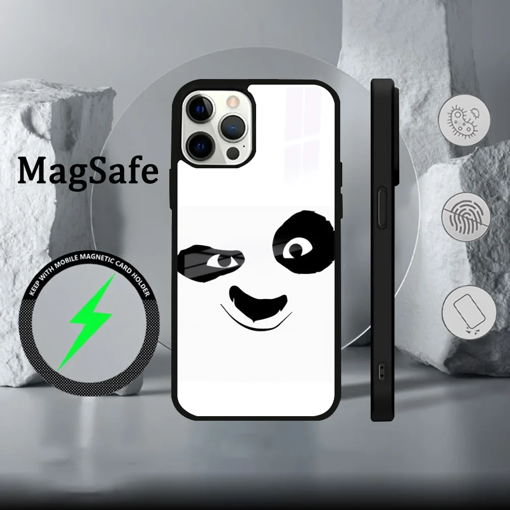 Чехол для телефона K-Kung Fu P-Panda-A IPhone 16 15 14 13 12 11 Pro Max Plus Mini Magsafe Mirror беспроводной